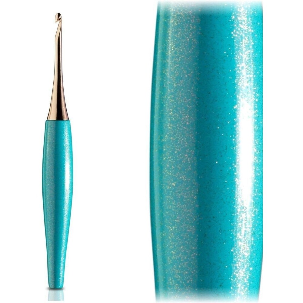 Furls Odyssey Turquoise, Gold Crochet Hooks Size M - 8.0mm (Discontinued/Rare)